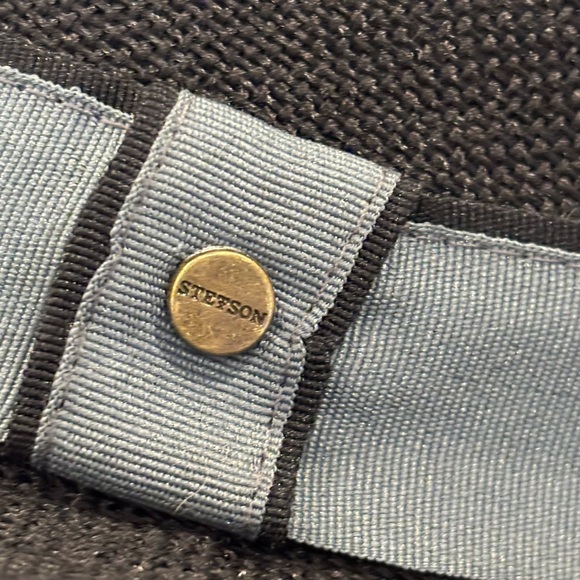 Stetson Traveler Men’s Black Fedora With Grey Piping And Logo Sz M Style #31905 - Picture 2 of 9